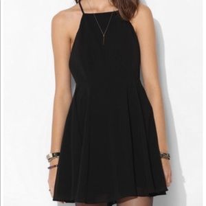 Urban outfitters black chiffon dress
